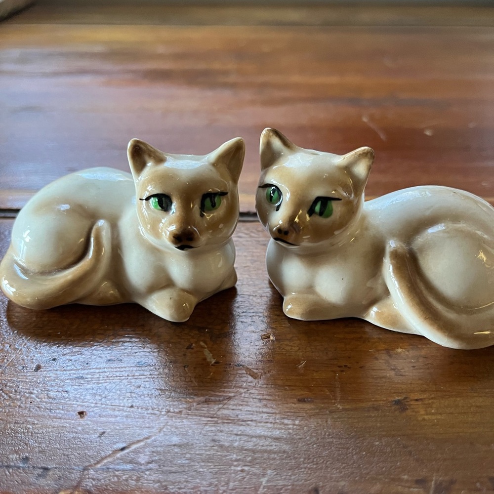 For the Siamese collector! Vintage Siamese cat salt & pepper shakers.
